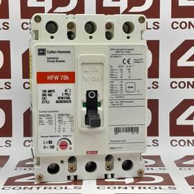 Hfw3100l Cutler-hammer 3 Pole 100 Amp And Circuit Breaker Used