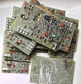 E102210 Electrodyne Lot Of 12 Vintage Pcb Circuit Boards For Parts Gold Rca Chips