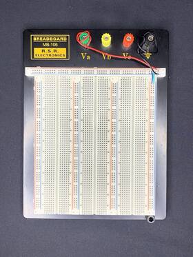 03wcb108 Electronix Express Solderless Clear Breadboard 3 220 Tie Points 4 Binding Posts 10.2 Inch X 9.4 P25