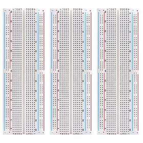 Eloogaa 746555688606 3pcs Solderless Breadboard 830 Point Prototype Pcb Board Kit For Ardu
