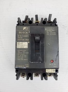 Bu-eca3070 Fuji Electric Circuit Breaker 70amp 240v-ac 3 Pole