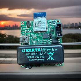 Cc264bpa Hallo Fogger 55615 Halologger V3 Rev2 Board With Varta Mempac 2.4v Battery And Bluetooth