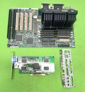 Al440lx Intel Type Motherboard W Diamond Video Card V330 Nlx