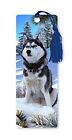 Lbm041 Dimension Lenticular Bookmark With Tassel Siberian Husky Pet 790507164410