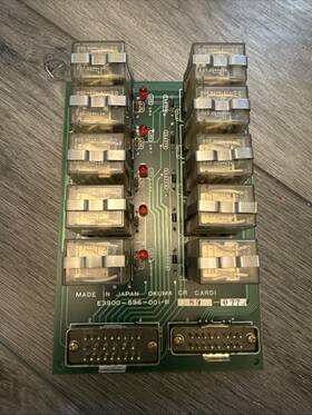 E3900-596-001-b Okuma Cr Cardi Relay Board With 10 Relays Used