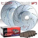Front Topbrakes Drill Slot Rotors + Ceramic Pads TBP15001. Fixed Price $190.97.