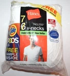 Hanes Men's White 6-PACK Or 7-PACK Tagless V-neck Shirts Small. Fixed Price $17.98.