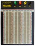 Solderless Clear Breadboard - 2,390 Tie Points, Binding Posts, 9.4" X 7.7". Fixed Price $32.99.