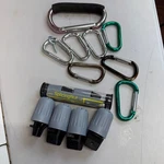 Set Of Multi-size Carabiner Clips W/ Splicing Nuts For 3/16" And 3/8" Rope. Fixed Price $19.00.