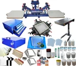 Techtongda Full Set 4 Color 2 Station Screen Printing Kit Press Tools. Fixed Price $2460.00.