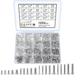 1000 Pcs Tiny Screws For Electronics, M1.6 M1.7 M2.5 M3 Round Head Mini, Repl. Fixed Price $14.61.
