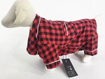Hotel Doggy Size Large Pet Red & Black Buffalo Check Pajamas White Piping. Fixed Price $14.95.