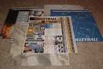 Reminisce Design 12X12 Dbl. Sided Scrapbk. Paper Lot Of W/sticker-volleyball. Fixed Price $12.99.