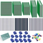 104PCS Double Sided Pcb Kit, Prototype Boards For Diy Soldering And Electr. Fixed Price $22.97.