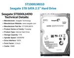 ST1000LM010 P/n: 9YH146-550 F/w: CC9F 1TB China Seagate. Fixed Price $83.99.