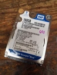Western Digital Laptop Hard Drive 2.5" Sata WD1600BEVS-26VAT0 160GB Disk. Fixed Price $16.99.