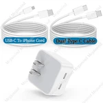 Dual Usb-c Fast Charger Pd 35W Power Block Type Cable For Iphone Ipad Samsung. Fixed Price $11.89.
