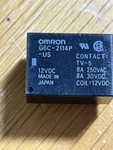 Lot Of Two (2) Omron G6C2114P ,12 Vdc Coil,, 8A Contact Rating. Fixed Price $16.95.