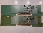 Lot 2 Vintage Industrial Interface Boards Gold Fingers Magnecraft W171 LM339. Fixed Price $75.00.
