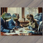 Sticker Lizard Business Board Room Suit Tie Funny King Strange Unusual Weird. Fixed Price $5.99.