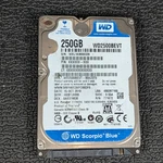 Western Digital Scorpio Blue 250GB 2.5" Sata Hard Drive - WD2500BEVT Tested. Fixed Price $16.99.