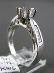 Estate .42CT Diamond 14K White Gold 3D 6 Prong Etoile Semi Mount Engagement Ring. Fixed Price $5419.78.
