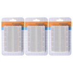 Hiletgo 3PCS 400 Ties Mini Solderless Breadboard Universal Small, White. Fixed Price $12.12.