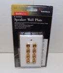 Radioshack 40-992 8-TERMINAL Speaker Wall Plate With Gold Connectors White New. Fixed Price $12.50.