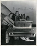 1956 Press Photo Plug In Circuit Boards Developed At Northrop Aircraft. Fixed Price $24.99.
