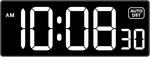 Soobest Led Digital Wall Clock With Seconds, Electric Plug Auto Dst Dimmer. Fixed Price $34.21.