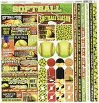 Reminisce TSOFC-100 Softball Cardstock Sticker, By 12", Multicolor. Fixed Price $11.75.