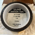 Uline Kapton Tape Mil 1" X 36 Yds S-11730 Masking Circuit Boards Bn, High Temp. Fixed Price $33.00.