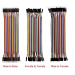 120PCS 20CM Multicolored Dupont Wire 40PCS M-f M-m F-f Jumper Breadboard Cable. Fixed Price $9.30.