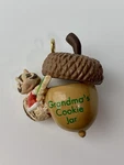 Hallmark 1993 Mini Ornament - Grandma's Cookie Jar Sneaky Squirrel & Nut. Fixed Price $9.99.