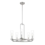 Designers Fountain Hudson 5-LIGHT Polished Nickel Chandelier (new Box). Fixed Price $300.00.