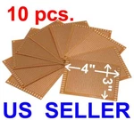 10 Pcs 3X4"(7X9CM) Prototyping Pcb Printed Circuit Prototype Breadboard. Fixed Price $8.99.