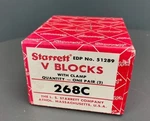 Starrett No. 51289 268C Pair Of V Blocks W/clamp In Box T0208. Fixed Price $84.38.
