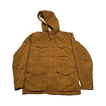 Coffee Brown Jacket Hooded Sherpa Lined Parka Zip Button Men. Fixed Price $14.82.