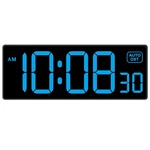 Soobest Led Wall Clock Digital With Seconds, Electric Large, 10.2 Blue. Fixed Price $27.85.