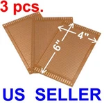 3 Pcs 4X6" 9X15CM Prototyping Pcb Printed Circuit Prototype Breadboard Kit. Fixed Price $7.99.