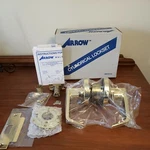 Arrow Cylindrical Lockset Series M 02 Sr 03 Bright Brass Lever Strike 306. Fixed Price $30.00.