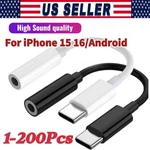 Usb-c Type To 3.5MM Aux Headphone Jack Adapter Lot For IPHONE17 16 15/ANDROID. Fixed Price $142.49.