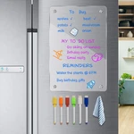8"X12" Acrylic Magnetic Dry Erase Board For Fridge, Transparent. Fixed Price $19.50.