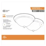 Commercial Electric Twin Pack Flush Mount 13IN Brushed Nickel Frosted Glass. Fixed Price $20.00.