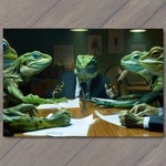 Sticker Lizard Business Board Room Suit Tie Funny King Strange Unusual Weird. Fixed Price $5.99.