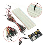 MB-102 830 Point Breadboard + 3.3V 5V Power Supply 65 Jumpers Battery Cable. Fixed Price $9.89.