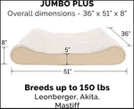Furhaven Ultra Plush Lounger Orthopedic Cat & Dog Bed, Cream, Jumbo Plus,openbox. Fixed Price $57.00.