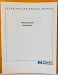 Hp 69431-90001 1971 Digital Input Card Model 69431A Operating & Service Manual.. Fixed Price $29.99.