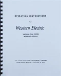 Western-electric KS-15750-L1 Manual 11X17 Schematic Calibration & Test Data CA-4. Fixed Price $25.00.