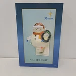 Roman Lights Snowman Holding Wreath Led Night W/ Swivel Plug Tested. Fixed Price $10.71.